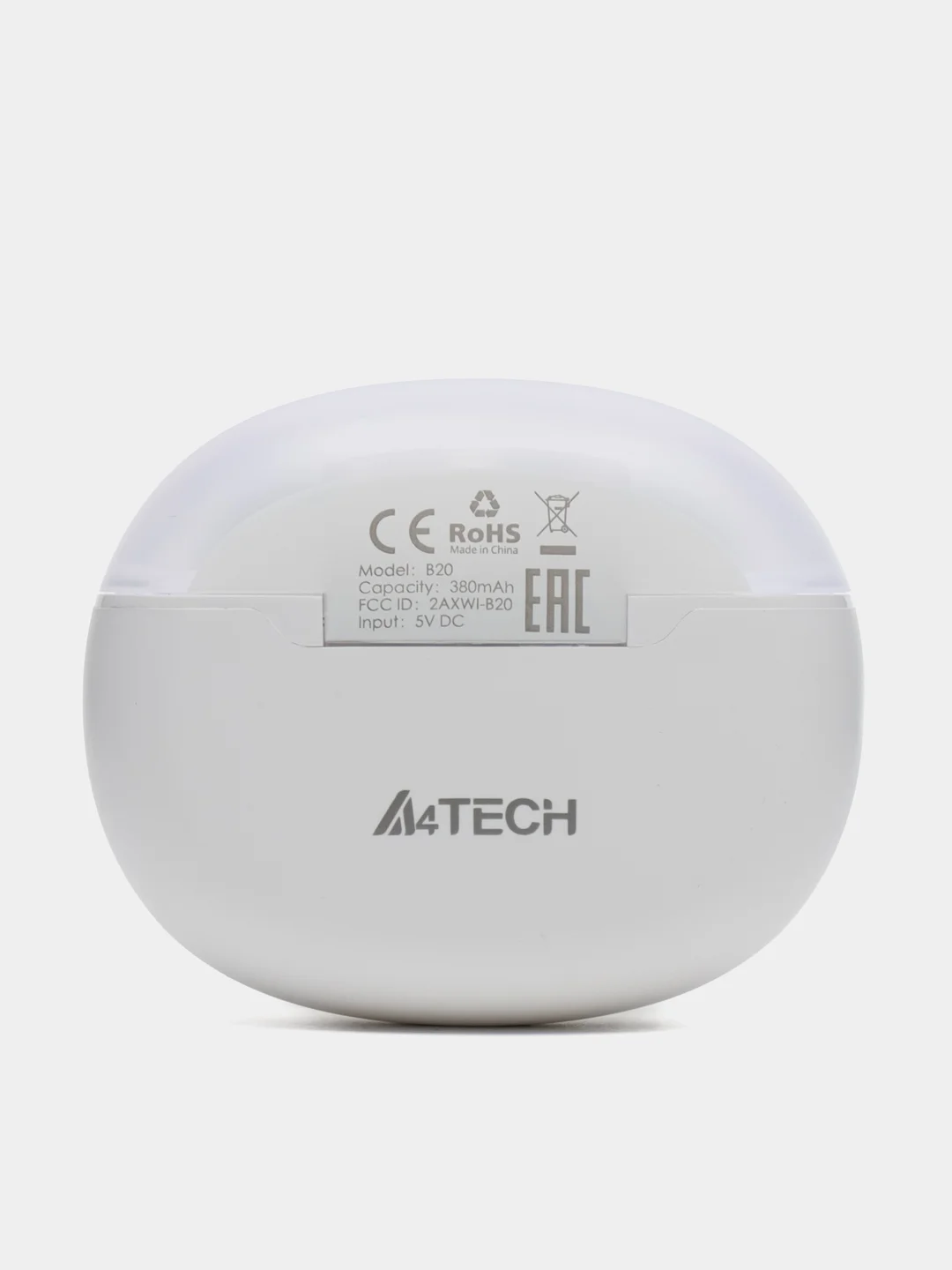 Наушники A4TECH 2Drumtek B20 TWS, Bluetooth, вкладыши, белый, b20 grayish white