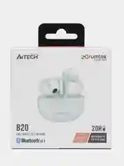 Наушники A4TECH 2Drumtek B20 TWS, Bluetooth, вкладыши, белый, b20 grayish white
