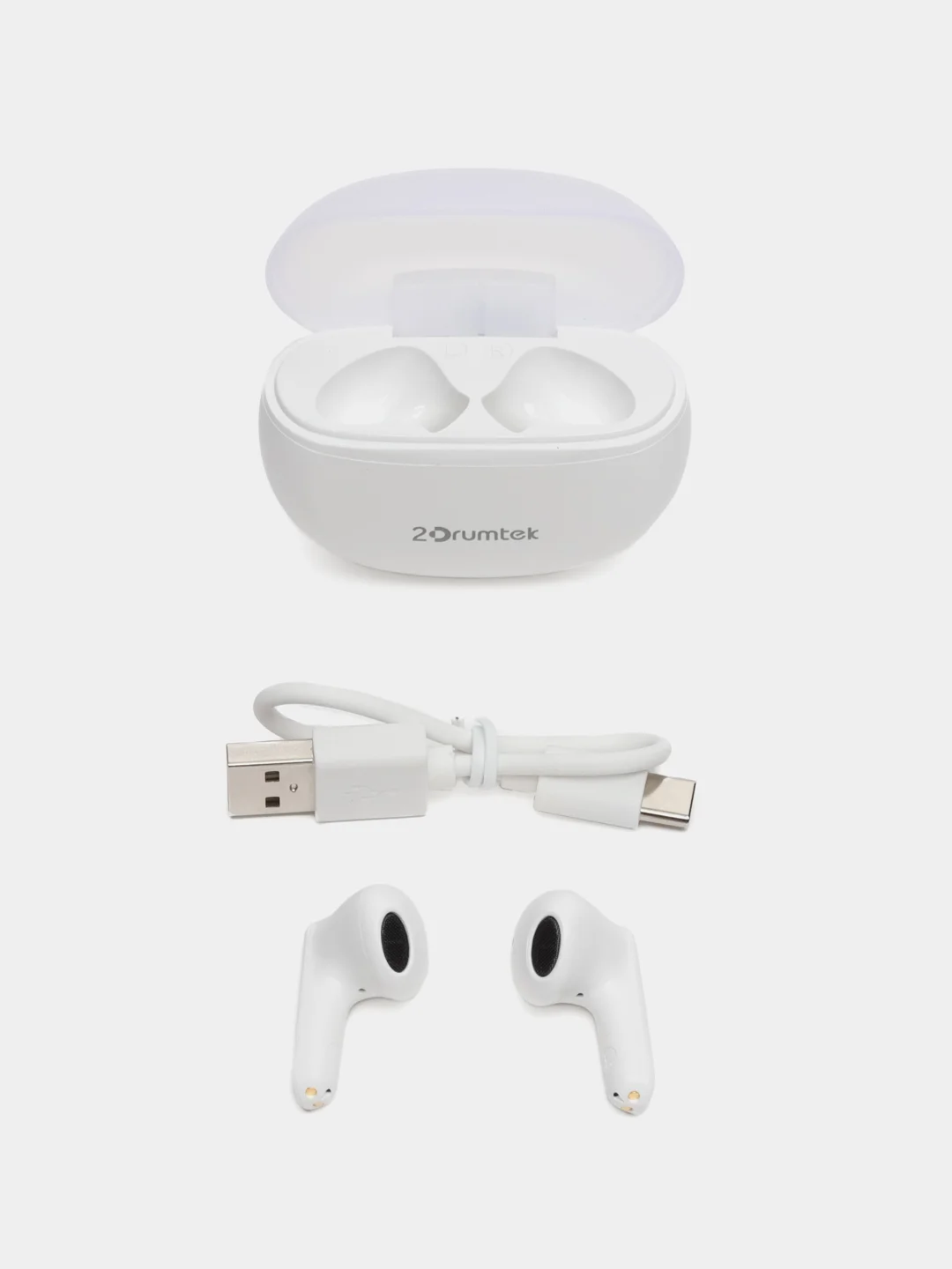 Наушники A4TECH 2Drumtek B20 TWS, Bluetooth, вкладыши, белый, b20 grayish white