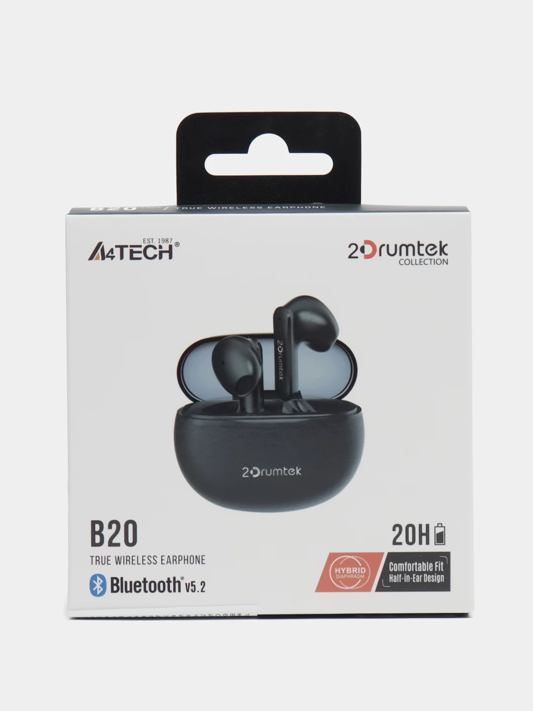 Наушники A4TECH 2Drumtek B20 TWS, Bluetooth, вкладыши, пепельно-серый, черный b20 ash grey
