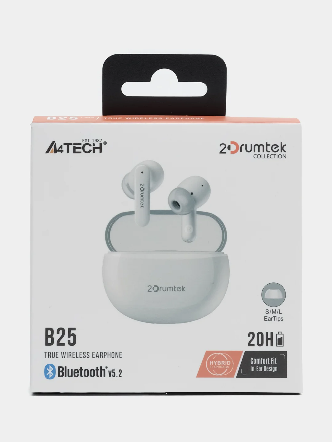 Наушники вкладыши Bluetooth A4TECH 2Drumtek B25 TWS, белый