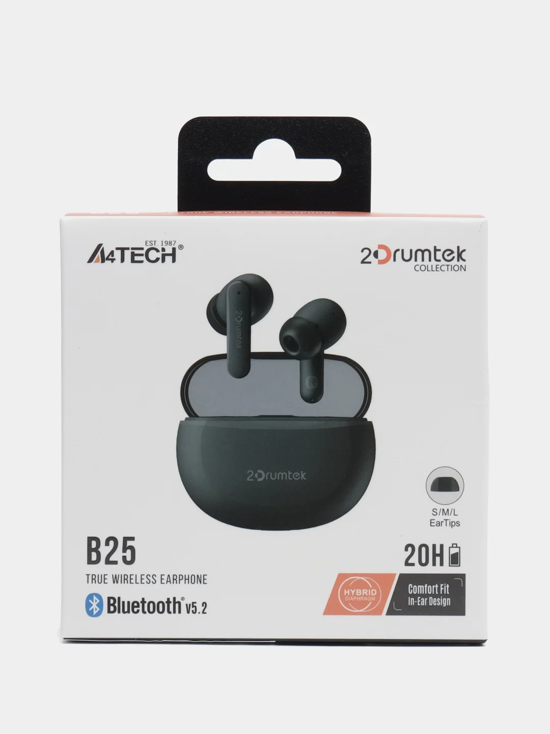 Наушники вкладыши Bluetooth A4TECH 2Drumtek B25 TWS, пепельно-серый