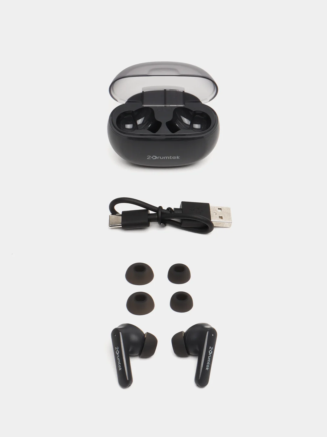 Наушники вкладыши Bluetooth A4TECH 2Drumtek B25 TWS, пепельно-серый
