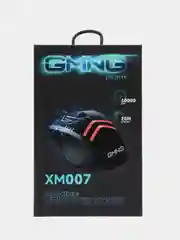 Мышь GMNG XM007, игровая, оптическая, проводная, USB, черный и серый
