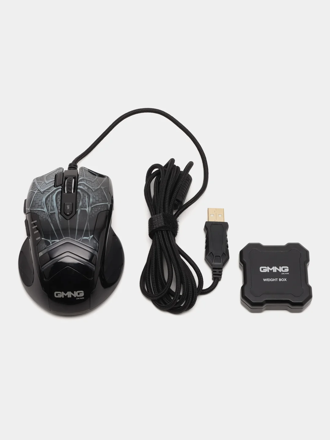 Мышь GMNG XM007, игровая, оптическая, проводная, USB, черный и серый