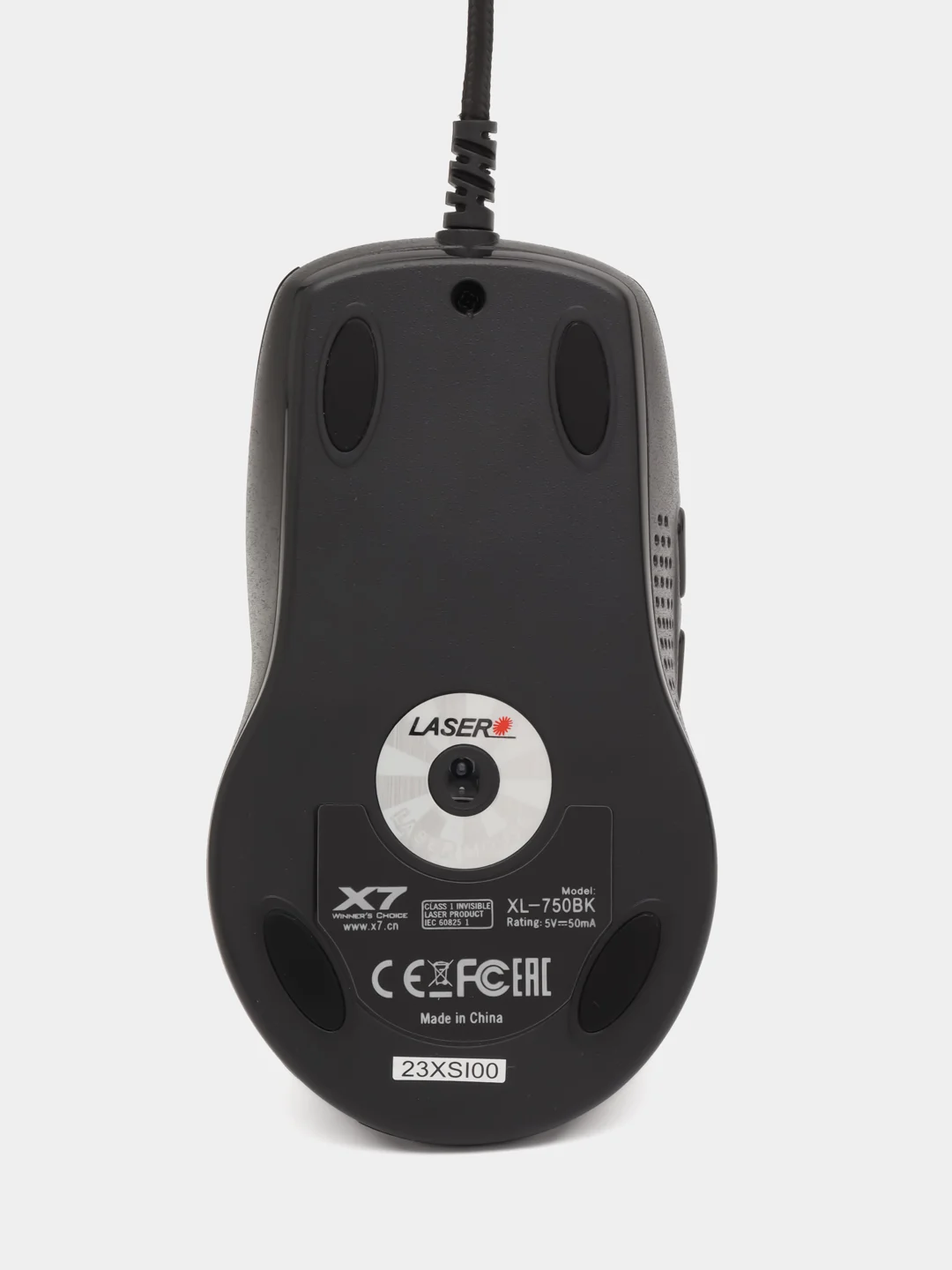 Мышь игровая A4TECH XL-750BK, лазерная, проводная, USB, черная