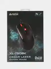 Мышь игровая A4TECH XL-750BK, лазерная, проводная, USB, черная