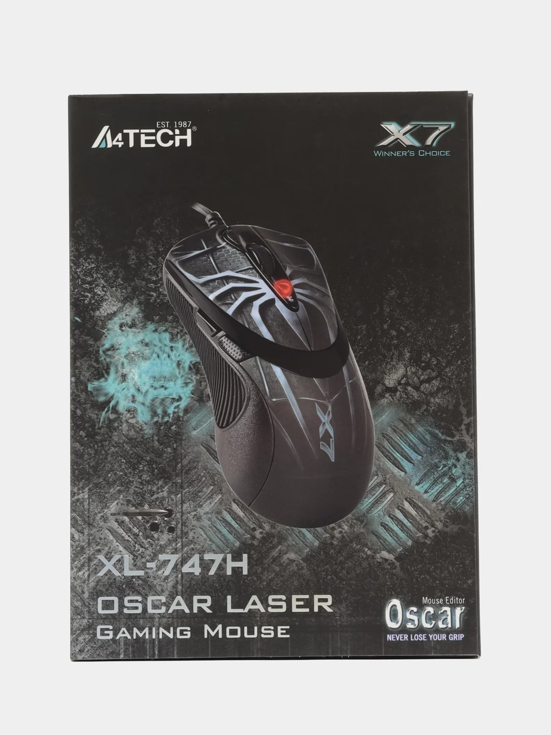 Мышь игровая A4TECH Oscar Editor XL-747H, лазерная, проводная, USB, с рисунком