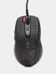 Мышь игровая A4TECH V-Track F5, оптическая, проводная, USB, с рисунком, черная