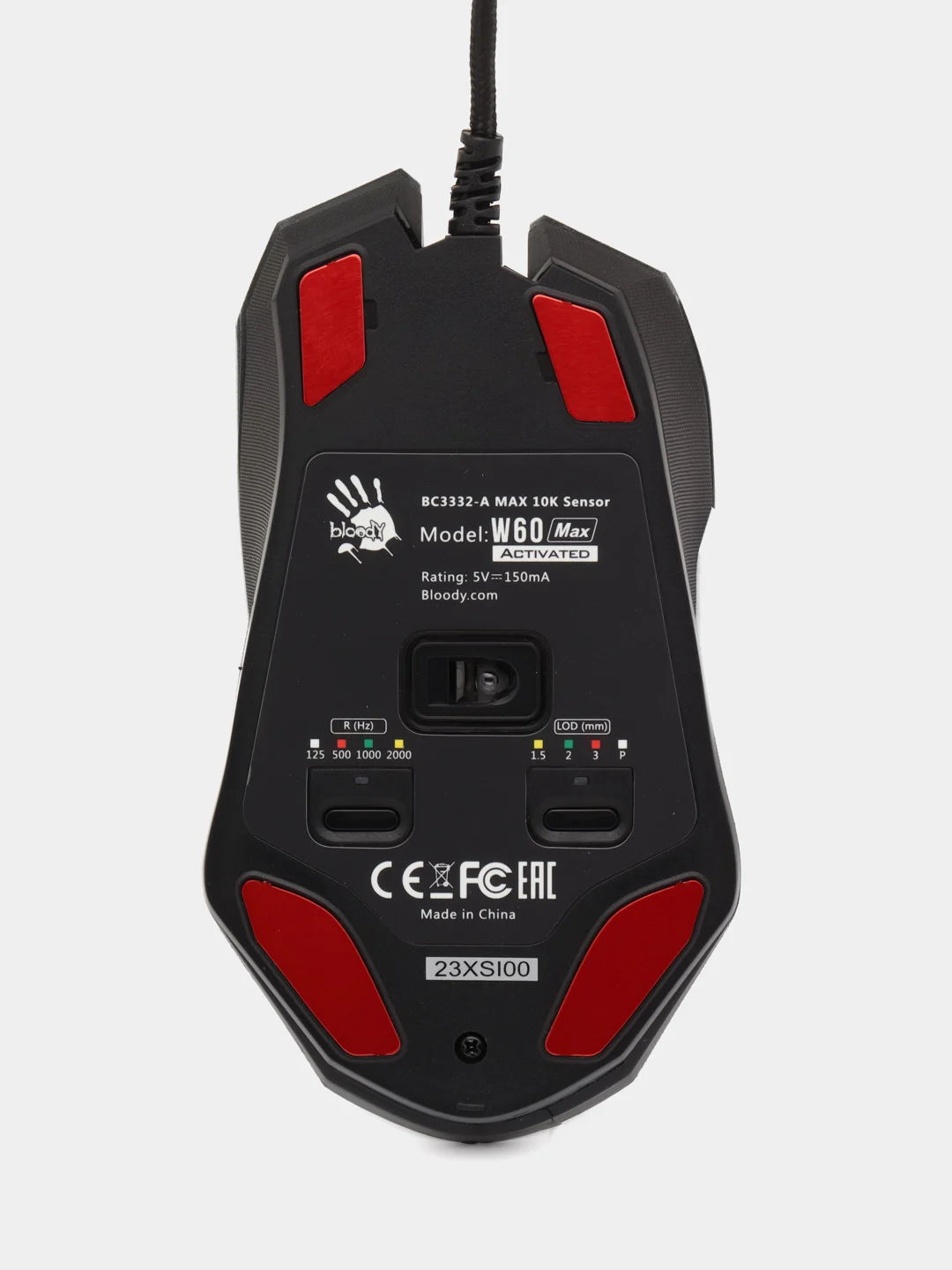 Мышь A4TECH Bloody W60 Max, игровая, оптическая, проводная, USB, w60 max, белая