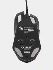 Мышь A4TECH Bloody W60 Max Gun, игровая, оптическая, проводная, USB, серая с черным