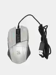 Мышь A4TECH Bloody W60 Max Gun, игровая, оптическая, проводная, USB, серая с черным