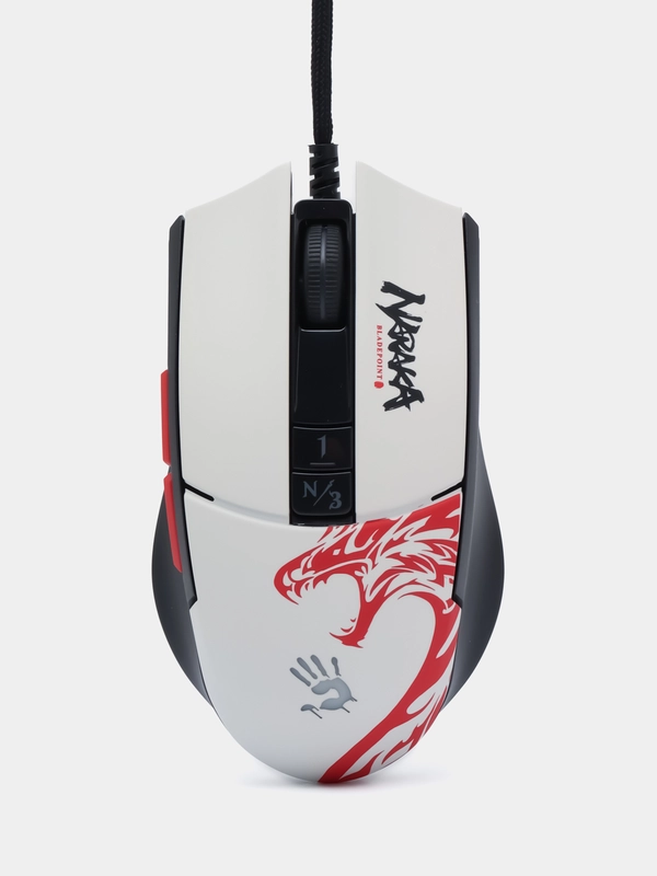 Мышь игровая A4TECH Bloody L65 Max, оптическая, проводная, USB, с рисунком, белая