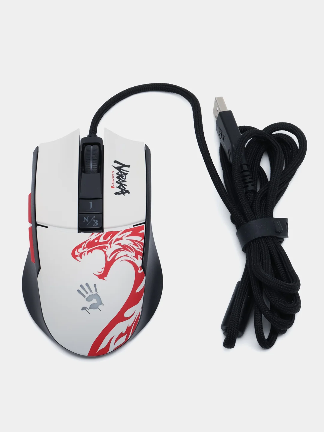 Мышь игровая A4TECH Bloody L65 Max, оптическая, проводная, USB, с рисунком, белая