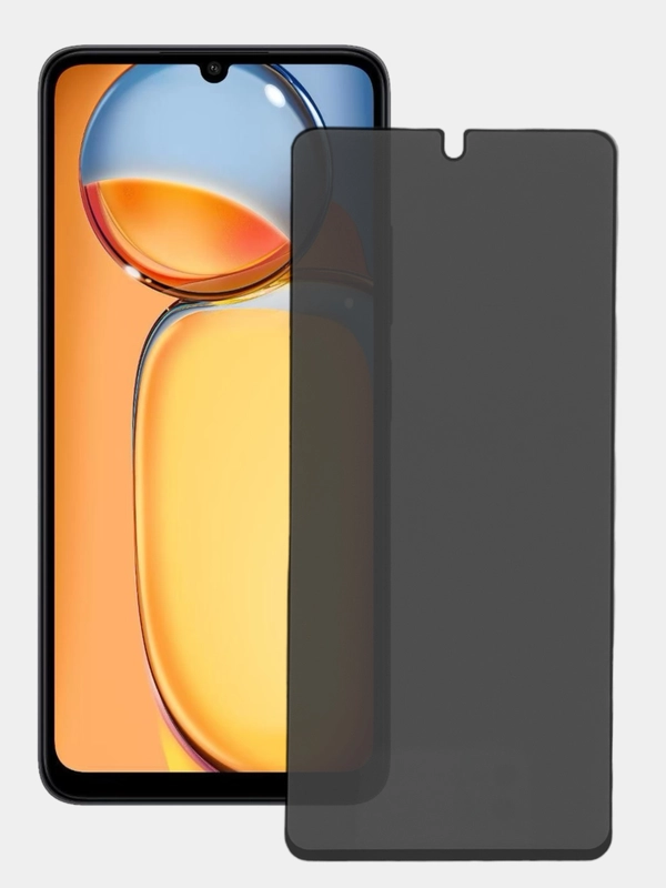Защитное стекло антишпион для Xiaomi Redmi 13C (Сяоми Редми 13С) / Poco C65 (Поко С65)