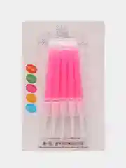 Розовый свечи для торта, 10 штук