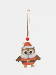 Тёмно-коричневый новогодняя ёлочная игрушка из дерева / подвеска - украшение на ёлку / Новый год