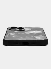Бордовый чехол на iPhone 15, 14, 13, 12, 11 Pro, Max, Plus, Mini, Xr, X, Xs,  с принтом аниме