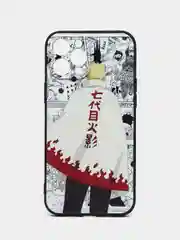 Бронзовый чехол на iPhone 15, 14, 13, 12, 11 Pro, Max, Plus, Mini, Xr, X, Xs,  с принтом аниме