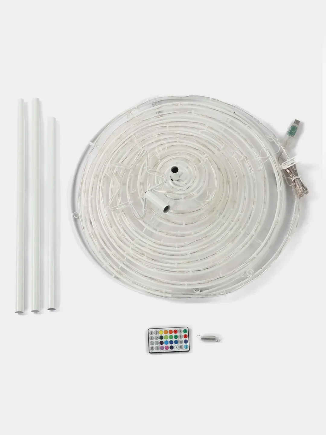 Светильник-елка, 100LED*RGB(7в1), с пультом, USB, НВ, 1.5 м, 351-711
