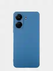 Синий чехол для Poco C65, Xiaomi Redmi 13C матовый/прозрачный BROSCORP силиконовый, защита камер