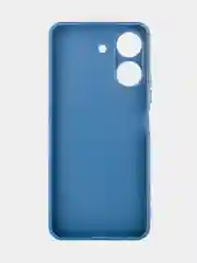 Синий чехол для Poco C65, Xiaomi Redmi 13C матовый/прозрачный BROSCORP силиконовый, защита камер