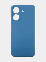 Синий чехол для Poco C65, Xiaomi Redmi 13C матовый/прозрачный BROSCORP силиконовый, защита камер