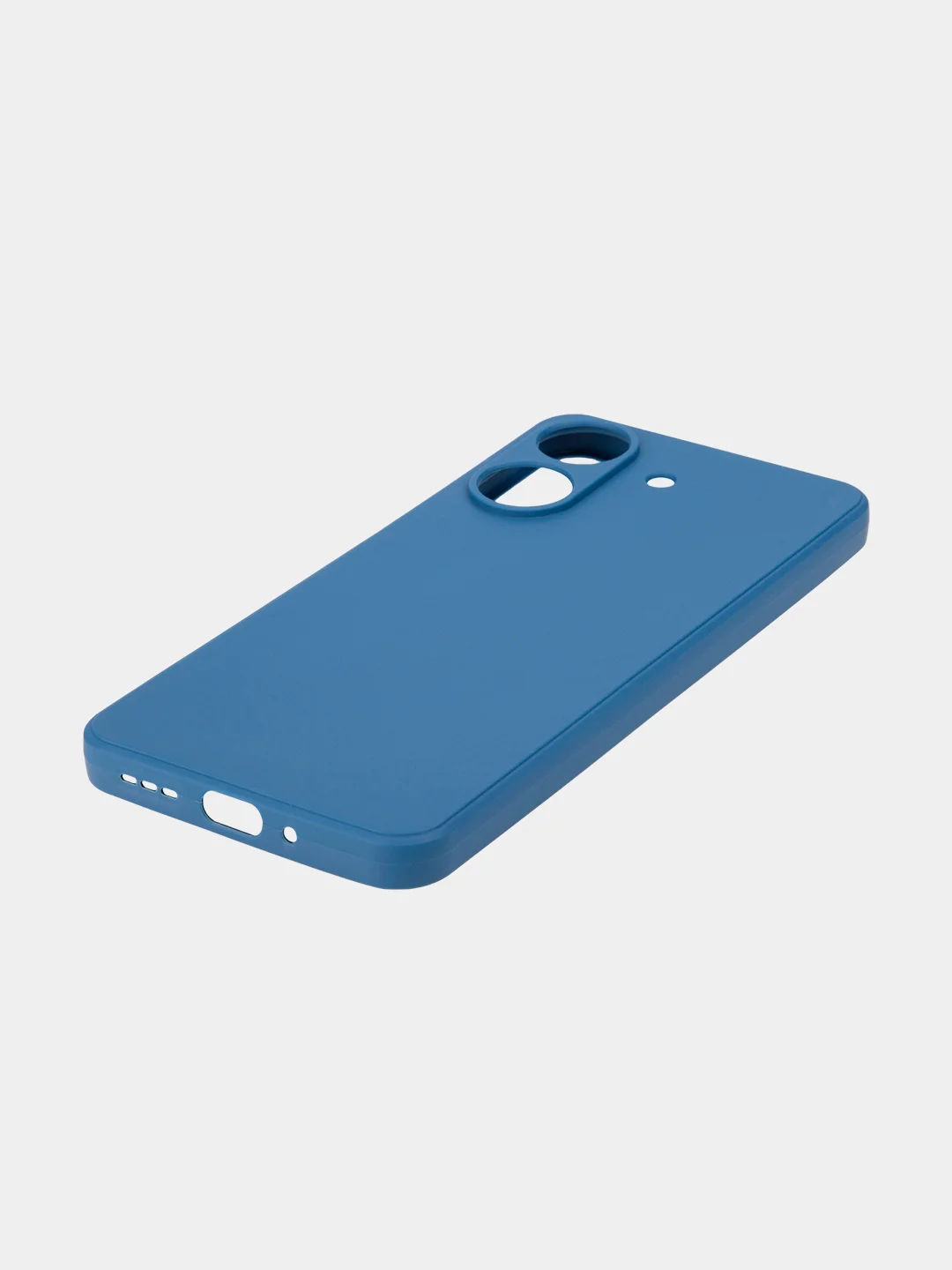 Синий чехол для Poco C65, Xiaomi Redmi 13C матовый/прозрачный BROSCORP силиконовый, защита камер