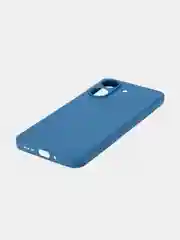 Синий чехол для Poco C65, Xiaomi Redmi 13C матовый/прозрачный BROSCORP силиконовый, защита камер