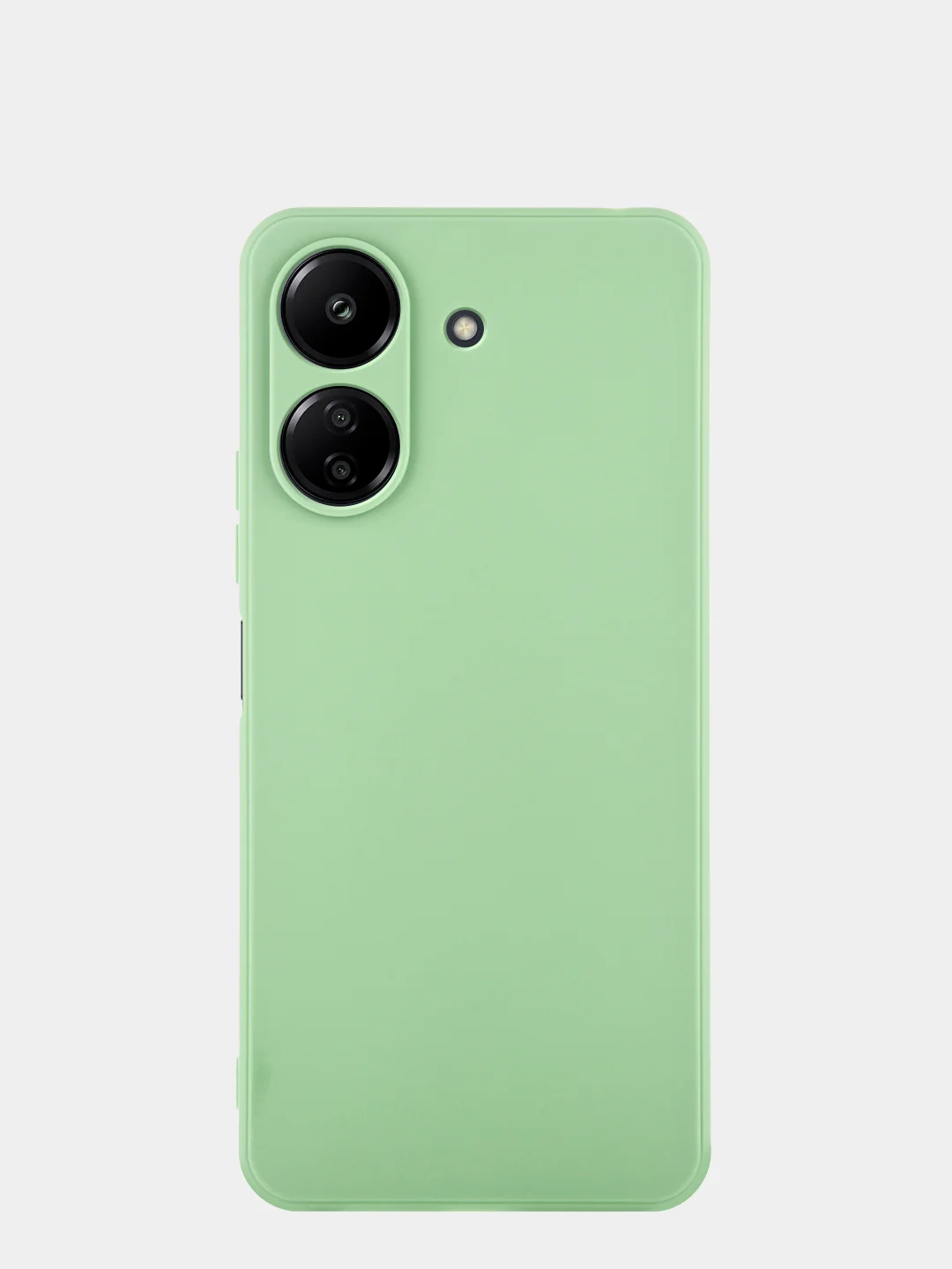 Зеленый чехол для Poco C65, Xiaomi Redmi 13C матовый/прозрачный BROSCORP силиконовый, защита камер