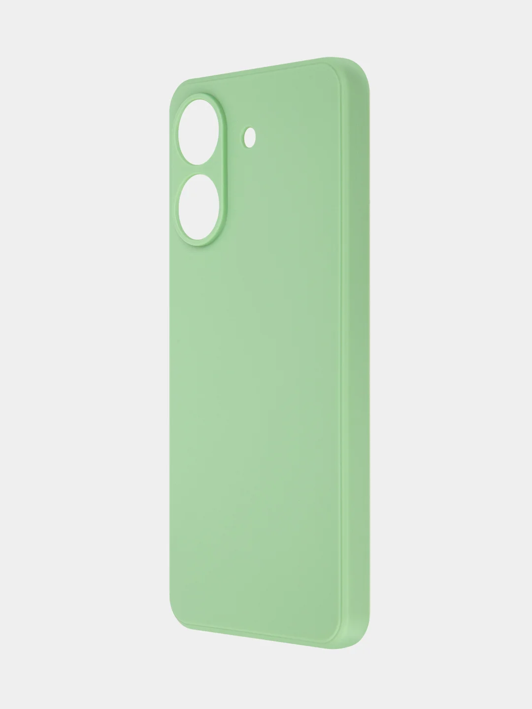Зеленый чехол для Poco C65, Xiaomi Redmi 13C матовый/прозрачный BROSCORP силиконовый, защита камер