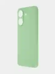 Зеленый чехол для Poco C65, Xiaomi Redmi 13C матовый/прозрачный BROSCORP силиконовый, защита камер