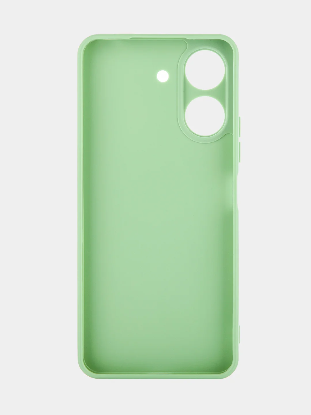 Зеленый чехол для Poco C65, Xiaomi Redmi 13C матовый/прозрачный BROSCORP силиконовый, защита камер