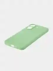 Зеленый чехол для Poco C65, Xiaomi Redmi 13C матовый/прозрачный BROSCORP силиконовый, защита камер