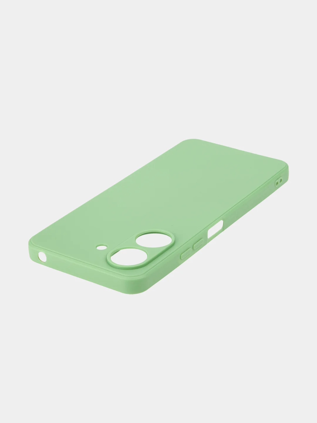 Зеленый чехол для Poco C65, Xiaomi Redmi 13C матовый/прозрачный BROSCORP силиконовый, защита камер