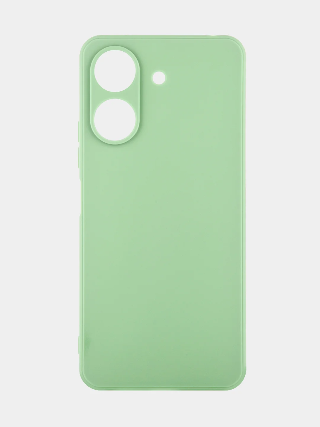 Зеленый чехол для Poco C65, Xiaomi Redmi 13C матовый/прозрачный BROSCORP силиконовый, защита камер