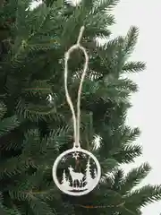 Ёлочные игрушки, набор 3 штуки, многослойные деревянные