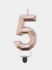 Лимонный свеча для торта цифра Бриллиант Золото,  7,5 см
