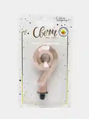 Шоколадный свеча для торта цифра Бриллиант Золото,  7,5 см