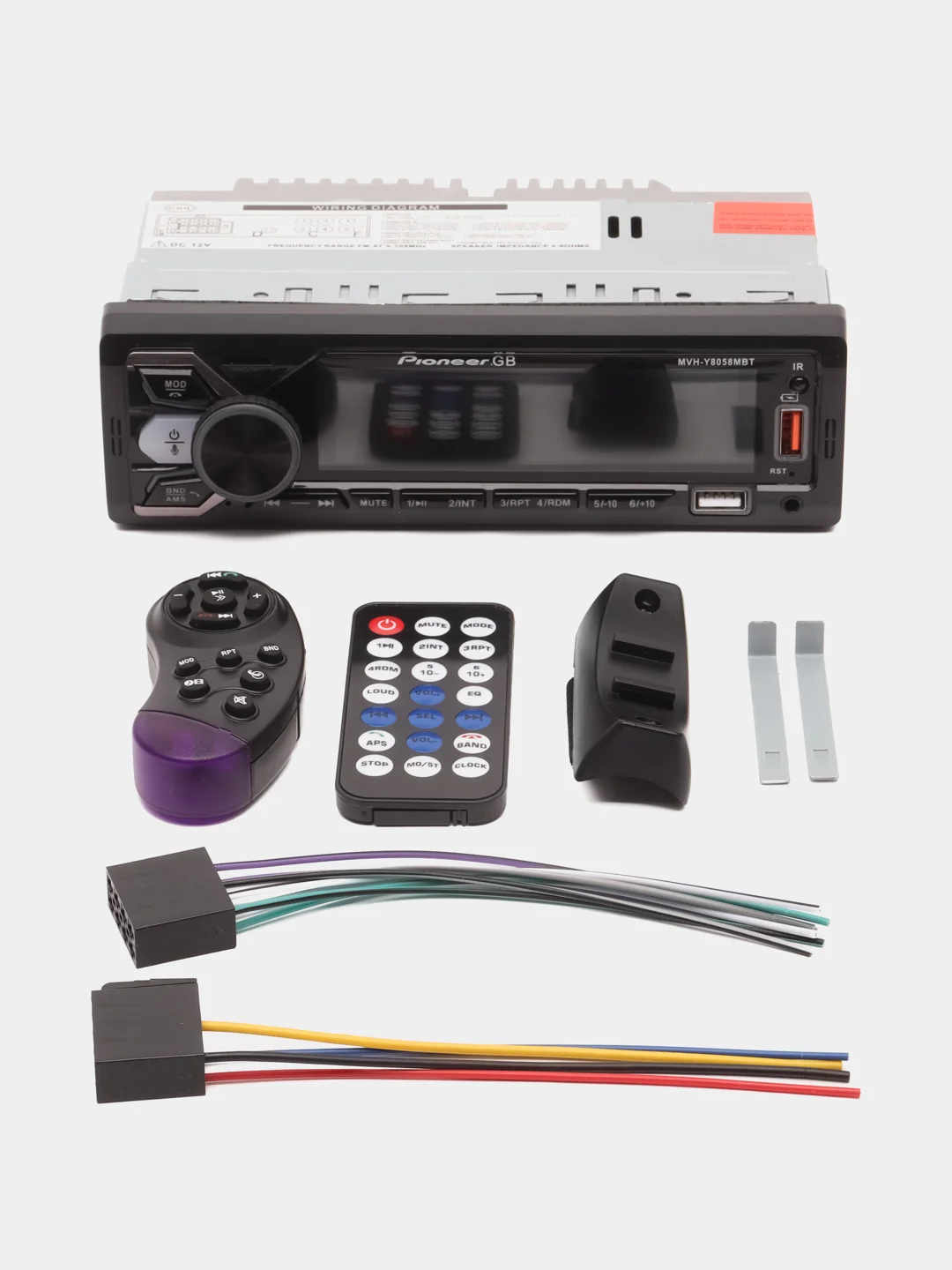 Автомагнитола Pioneer GB MVH-Y8058MBT, 1 Din, Bluetooth