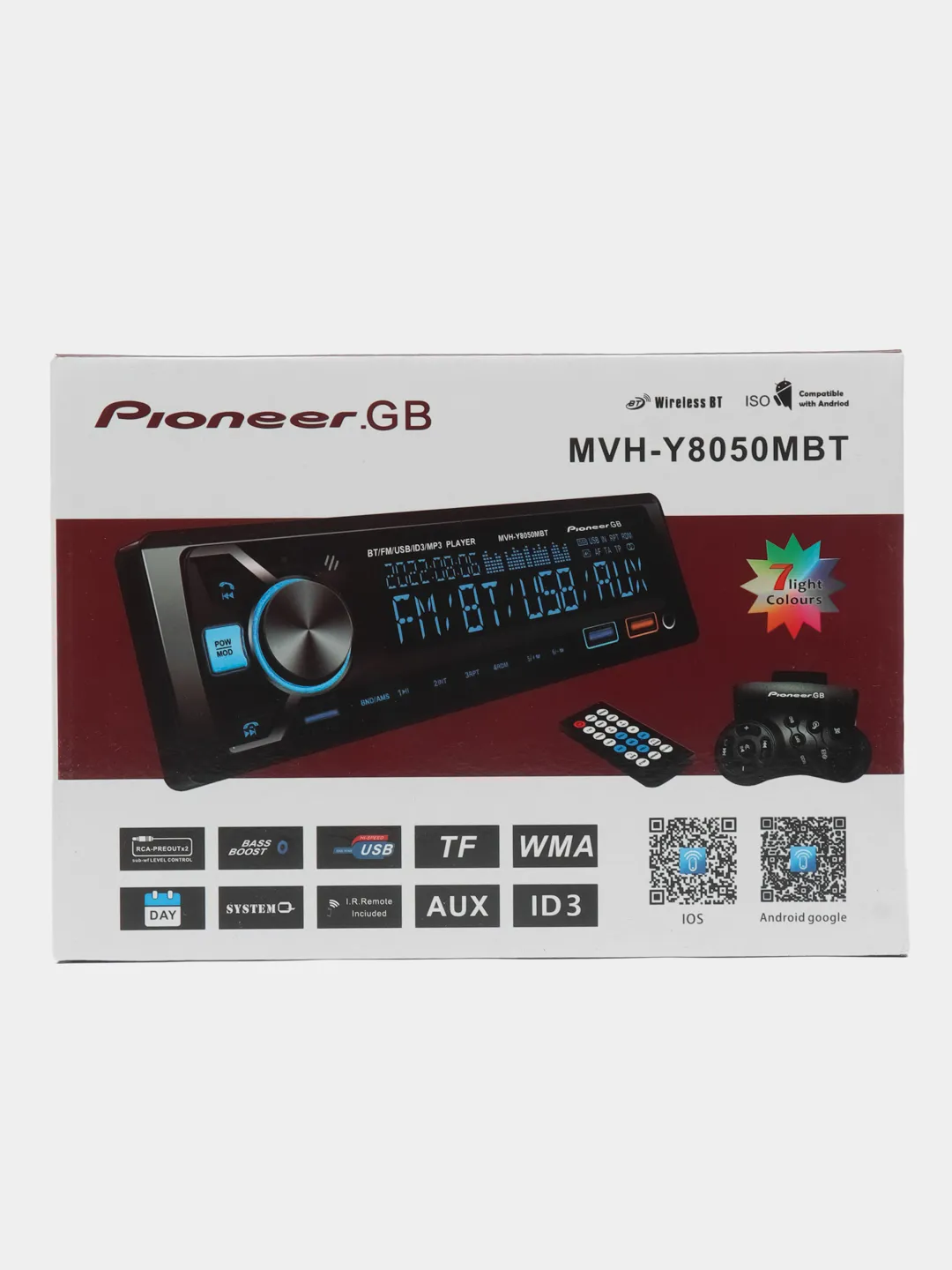 Автомагнитола Pioneer GB MVH-Y8050MBT, 1 Din, Bluetooth купить по цене 2390  ₽ в интернет-магазине Магнит Маркет