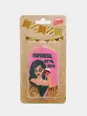 Кораллово-розовый свеча для торта "Прикол", на день рождение, 5 х 8,5 см