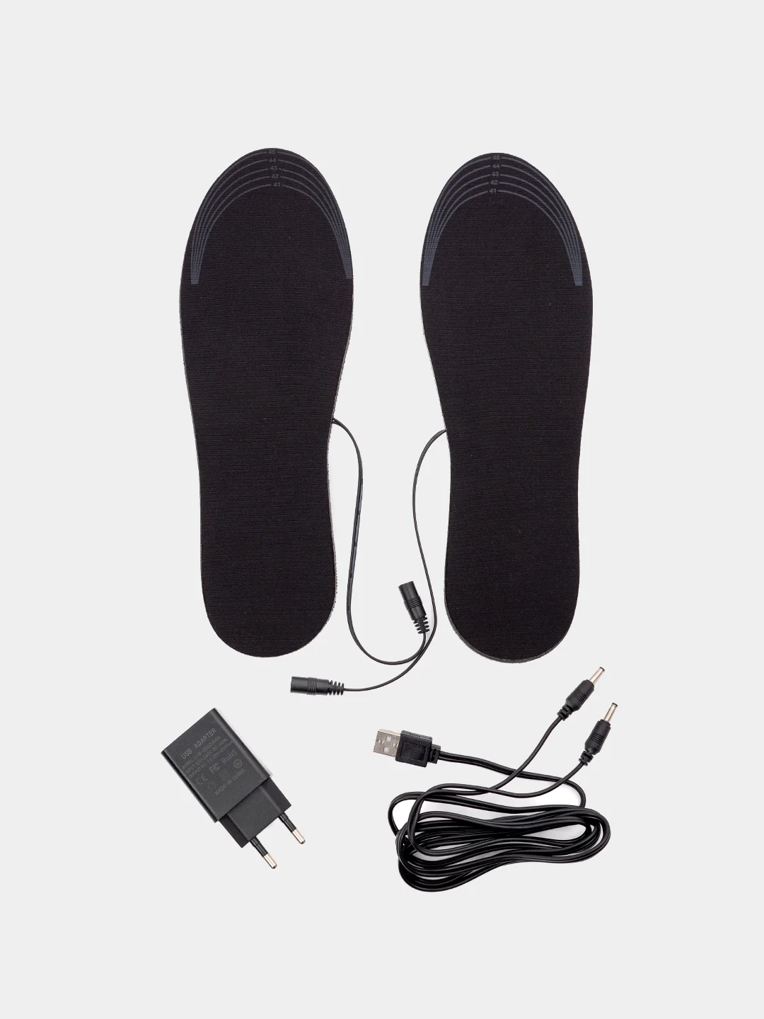 Черный стельки зимние, с подогревом, от USB