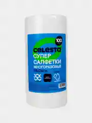Белый супер-салфетки CELESTA многоразовые в рулоне, 100 шт