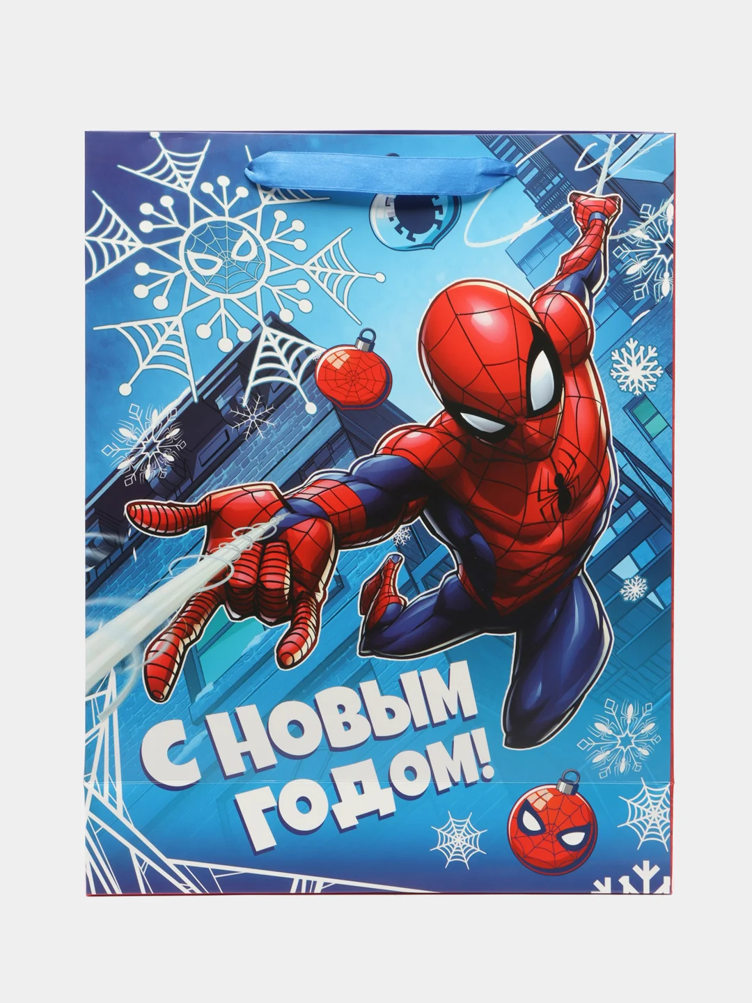 Новогодний подарочный пакет "Человек паук" (Spider man)