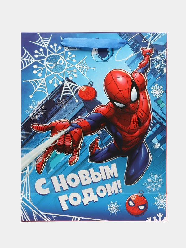 Новогодний подарочный пакет "Человек паук" (Spider man)