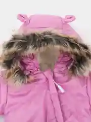 Бордовый комбинезон для новорождённых, зимний, с капюшоном