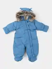 Серый комбинезон для новорождённых, зимний, с капюшоном