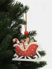 Аметистовый новогодняя ёлочная игрушка из дерева / подвеска - украшение на ёлку / Новый год