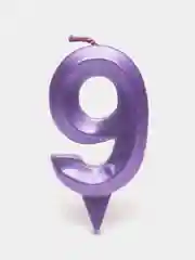 Фиолетовый свеча в торт "Цифра", 7 см